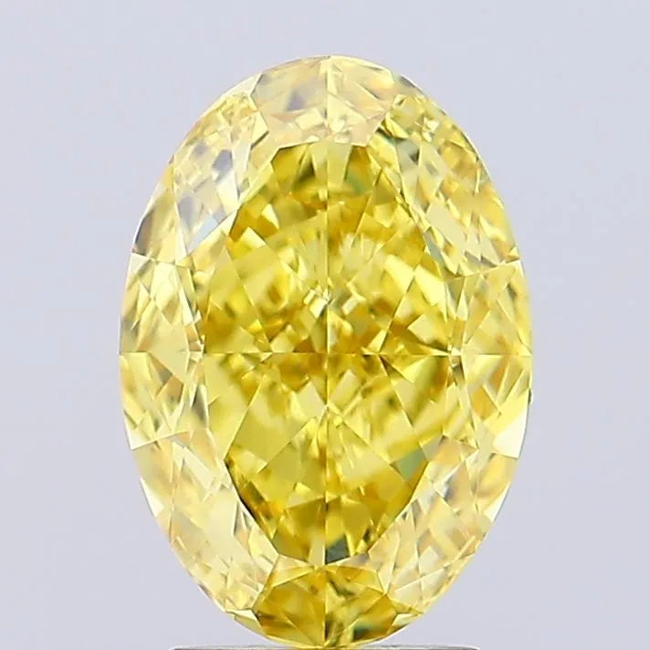 2.58ct Oval Lab Grown Diamond (Colour Fancy Vivid Yellow, Clarity VVS2, IGI Certified)