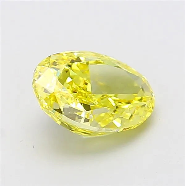 2.58ct Oval Lab Grown Diamond (Colour Fancy Vivid Yellow, Clarity VVS2, IGI Certified)