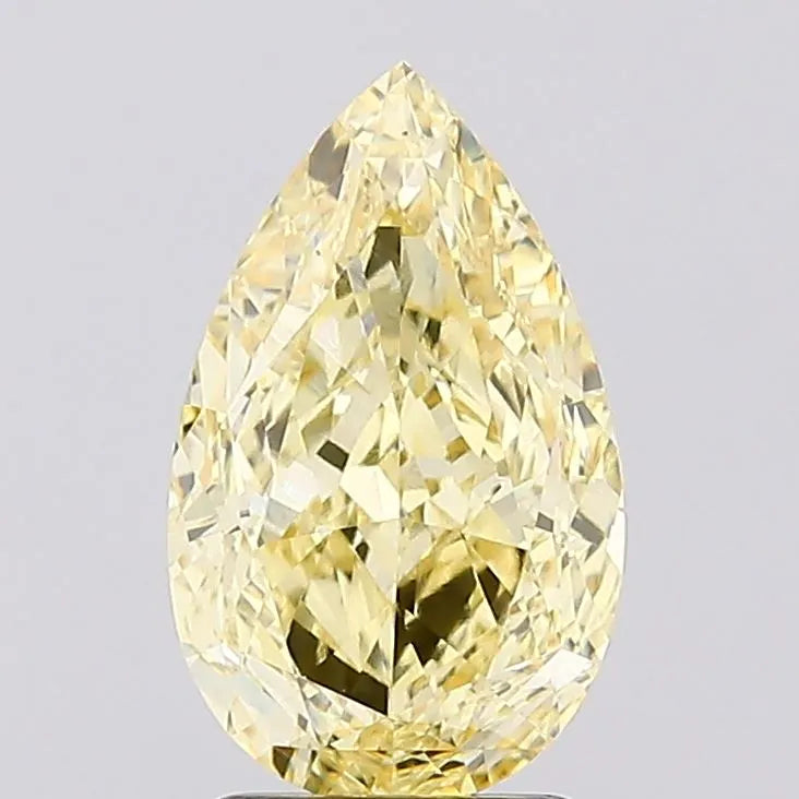 2.58ct Pear Lab Grown Diamond (Colour Fancy Intense Yellow, Clarity VVS2, IGI Certified)