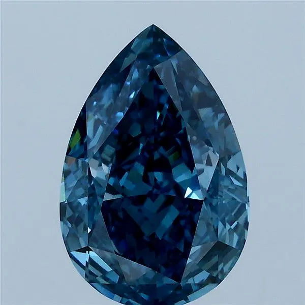 2.58ct Pear Lab Grown Diamond (Colour Fancy Vivid Blue, Clarity VS1, IGI Certified)