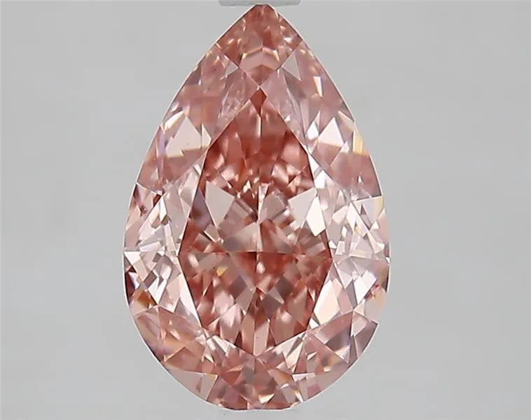 2.58ct Pear Lab Grown Diamond (Colour Fancy Vivid Pink, Clarity VS1, IGI Certified)