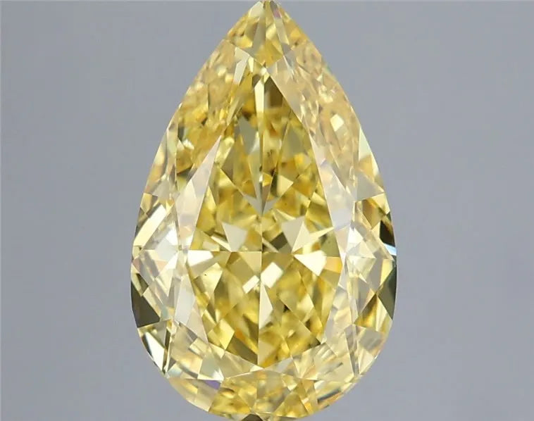 2.58ct Pear Lab Grown Diamond (Colour Fancy Vivid Yellow, Clarity VS1, IGI Certified)
