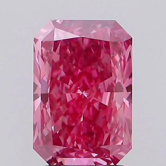 2.58ct Radiant Lab Grown Diamond (Colour Fancy Vivid Pink, Clarity VS2, IGI Certified)