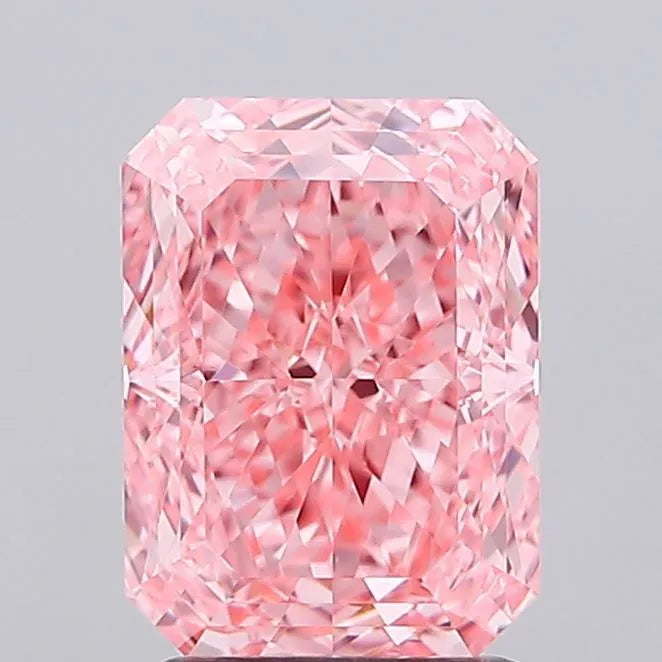 2.58ct Radiant Lab Grown Diamond (Colour Fancy Vivid Pink, Clarity VVS1, IGI Certified)