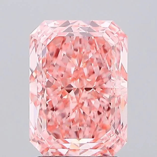2.58ct Radiant Lab Grown Diamond (Colour Fancy Vivid Pink, Clarity VVS2, IGI Certified)