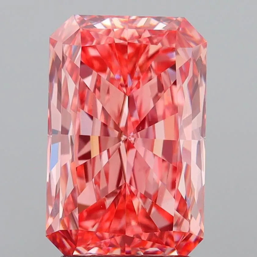 2.58ct Radiant Lab Grown Diamond (Colour Fancy Vivid Pink, Clarity VVS2, IGI Certified)