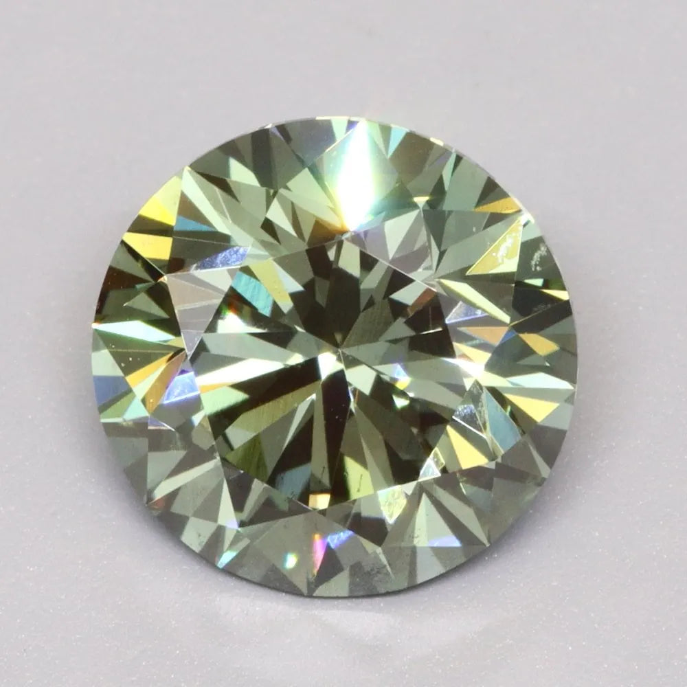 2.58ct Round Lab Grown Diamond (Colour Fancy Intense Green, Clarity VS2, Cut ID, IGI Certified)