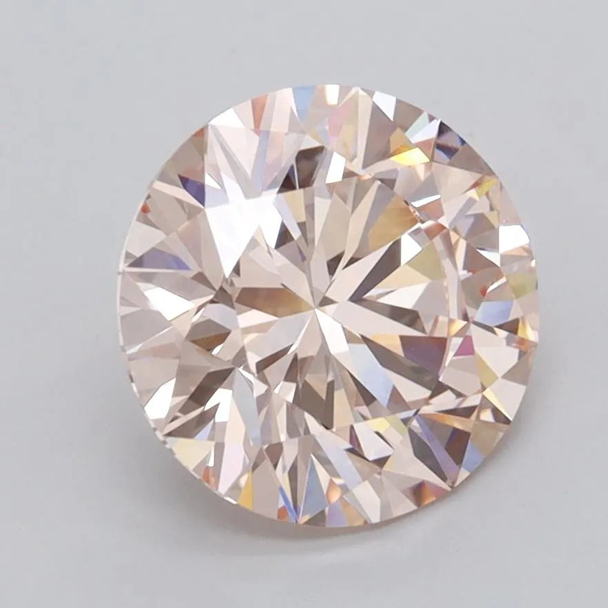 2.58ct Round Lab Grown Diamond (Colour Fancy Pink, Clarity VVS2, Cut ID, IGI Certified)