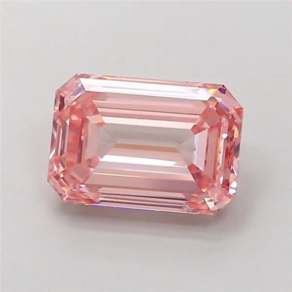2.59ct Emerald Lab Grown Diamond (Colour Fancy Intense Pink, Clarity VVS2, IGI Certified)