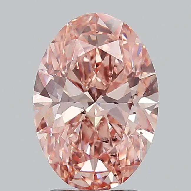 2.59ct Oval Lab Grown Diamond (Colour Fancy Vivid Pink, Clarity SI1, IGI Certified)