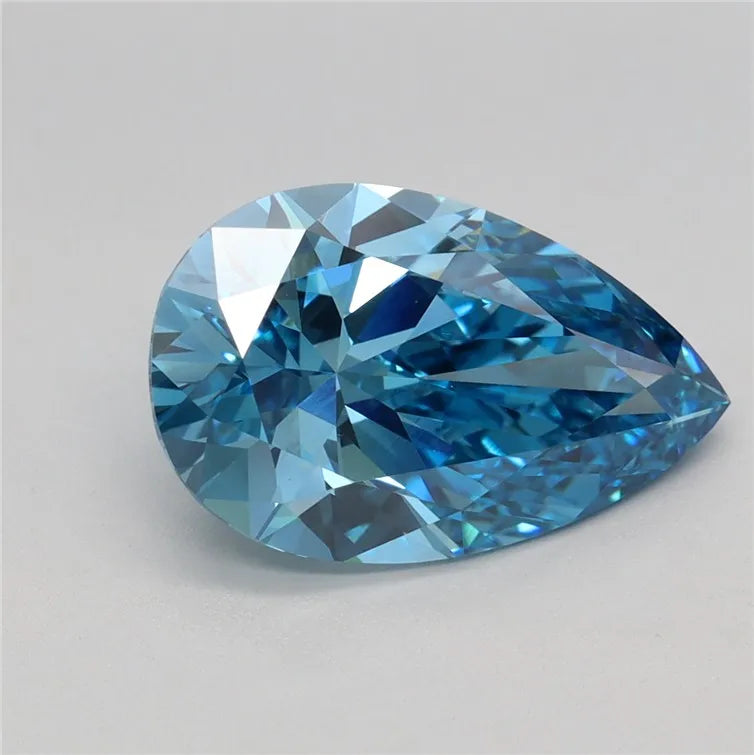 2.59ct Pear Lab Grown Diamond (Colour Fancy Vivid Blue, Clarity VVS2, IGI Certified)