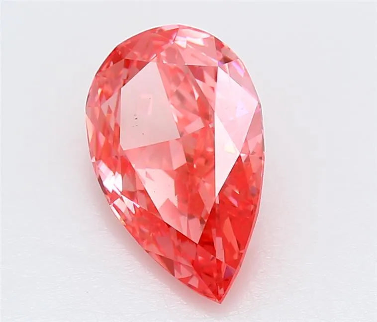 2.59ct Pear Lab Grown Diamond (Colour Fancy Vivid Pink, Clarity VS2, IGI Certified)