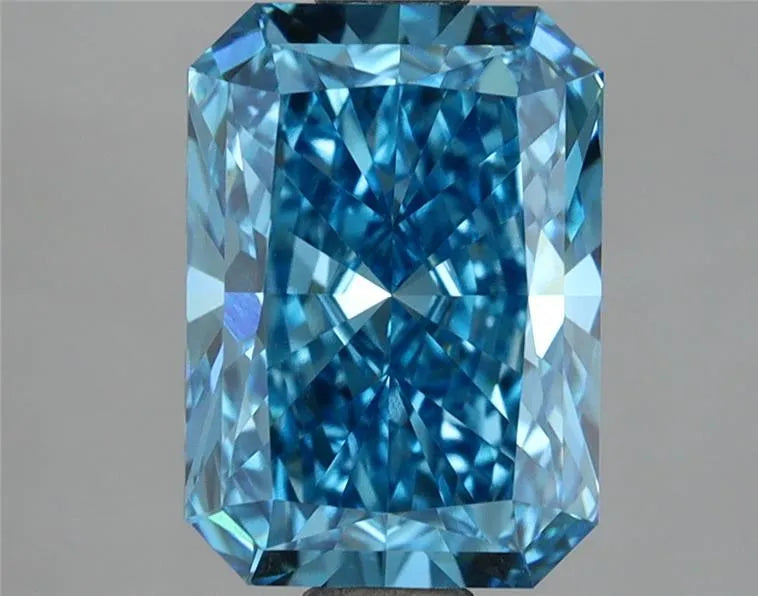 2.59ct Radiant Lab Grown Diamond (Colour Fancy Vivid Blue, Clarity VVS2, IGI Certified)