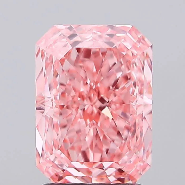 2.59ct Radiant Lab Grown Diamond (Colour Fancy Vivid Pink, Clarity VVS2, IGI Certified)