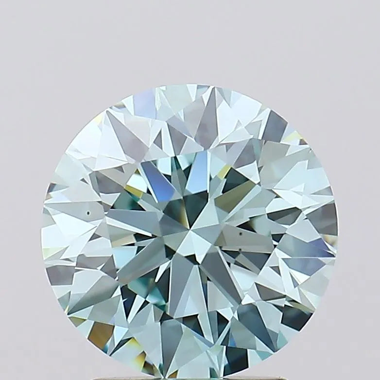 2.59ct Round Lab Grown Diamond (Colour Fancy Intense Green, Clarity IF, Cut ID, IGI Certified)