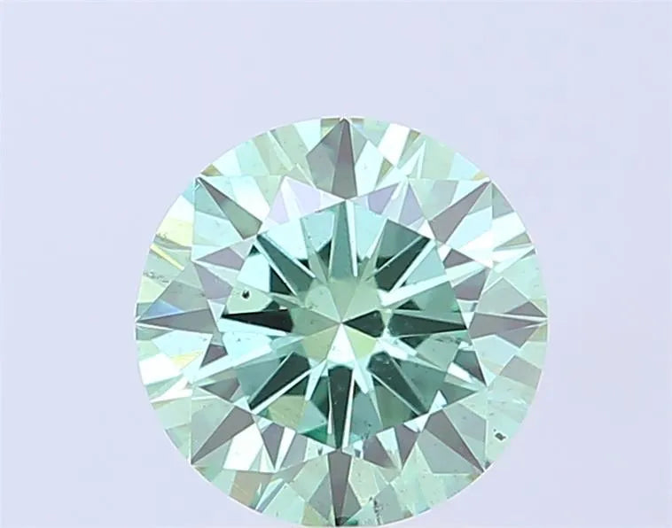 2.59ct Round Lab Grown Diamond (Colour Fancy Vivid Green, Clarity SI1, Cut EX, IGI Certified)