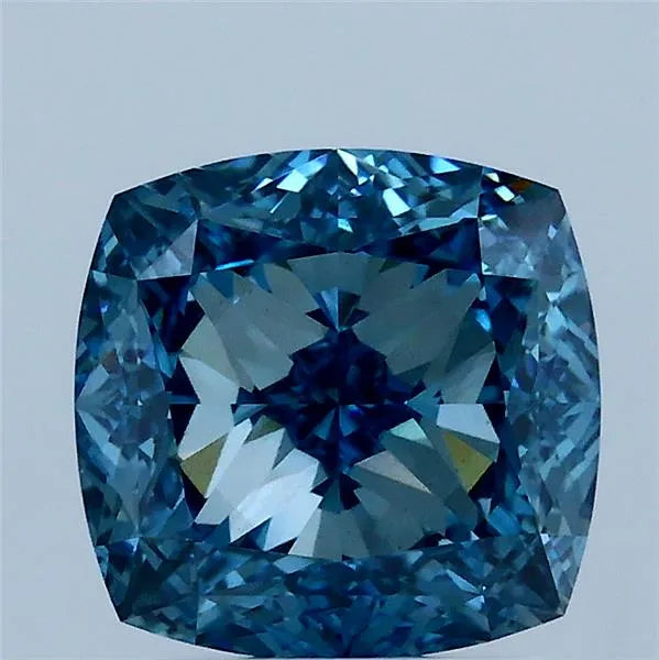 2.60ct Cushion modified Lab Grown Diamond (Colour Fancy Vivid Blue, Clarity VS1, IGI Certified)