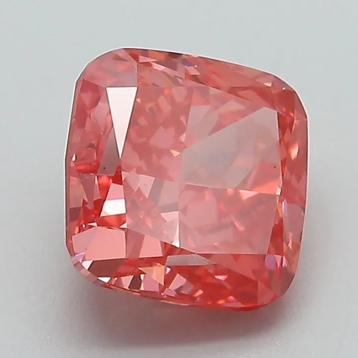 2.60ct Cushion modified Lab Grown Diamond (Colour Fancy Vivid Pink, Clarity VS1, IGI Certified)