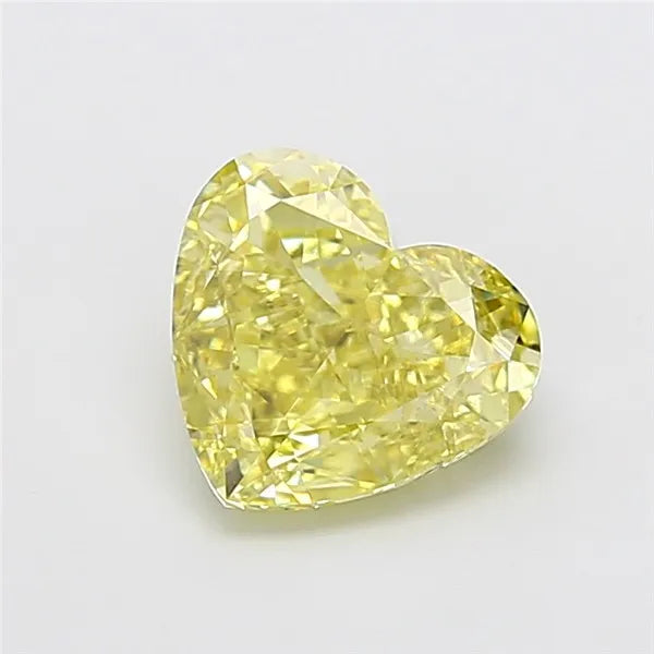 2.60ct Heart Lab Grown Diamond (Colour Fancy Intense Yellow, Clarity VS2, IGI Certified)