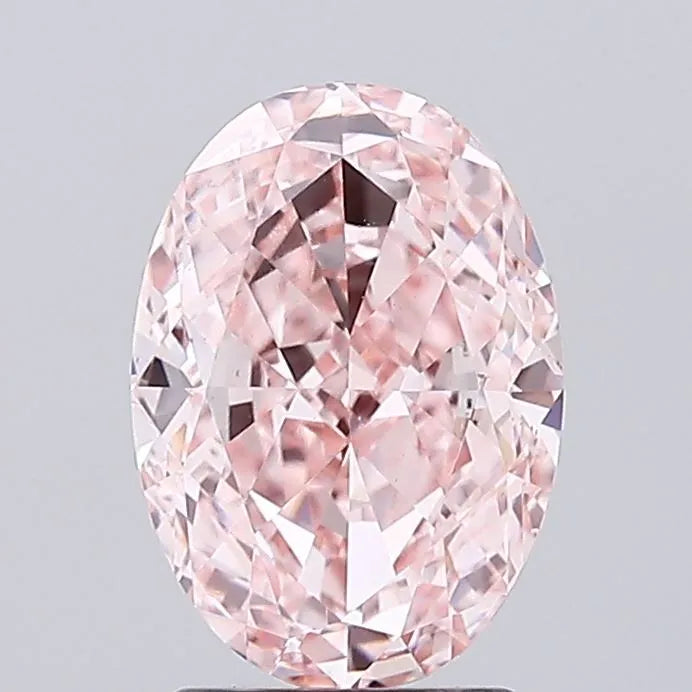 2.60ct Oval Lab Grown Diamond (Colour Fancy Intense Pink, Clarity VS1, IGI Certified)