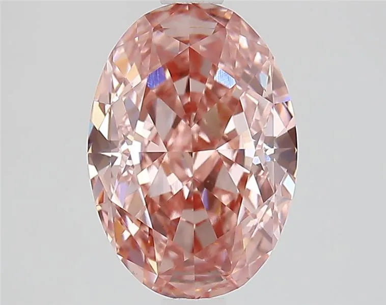 2.60ct Oval Lab Grown Diamond (Colour Fancy Vivid Pink, Clarity VS1, IGI Certified)