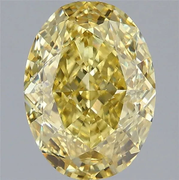 2.60ct Oval Lab Grown Diamond (Colour Fancy Vivid Yellow, Clarity VVS2, IGI Certified)