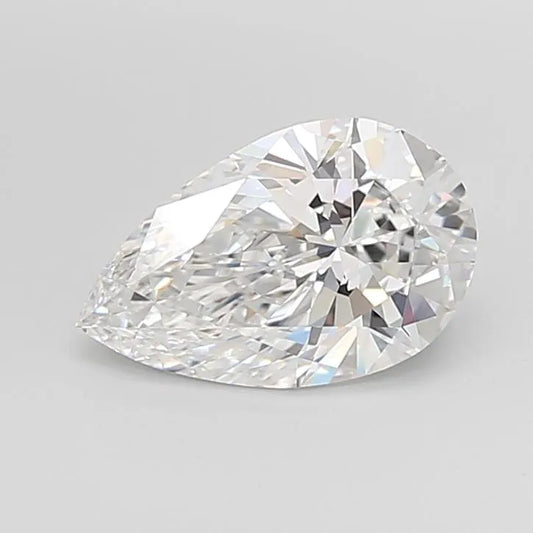 2.60ct Pear Lab Grown Diamond (Colour D, Clarity IF, Cut EX, IGI Certified)
