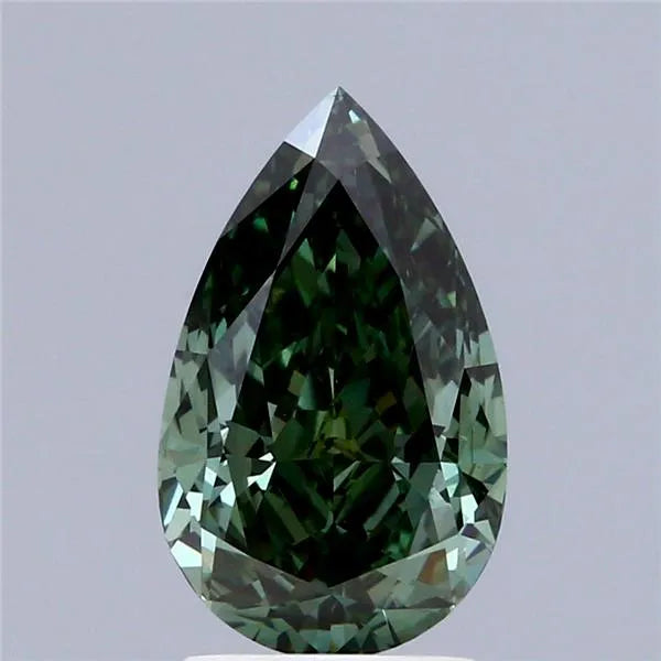 2.60ct Pear Lab Grown Diamond (Colour Fancy Vivid Green, Clarity VS2, IGI Certified)