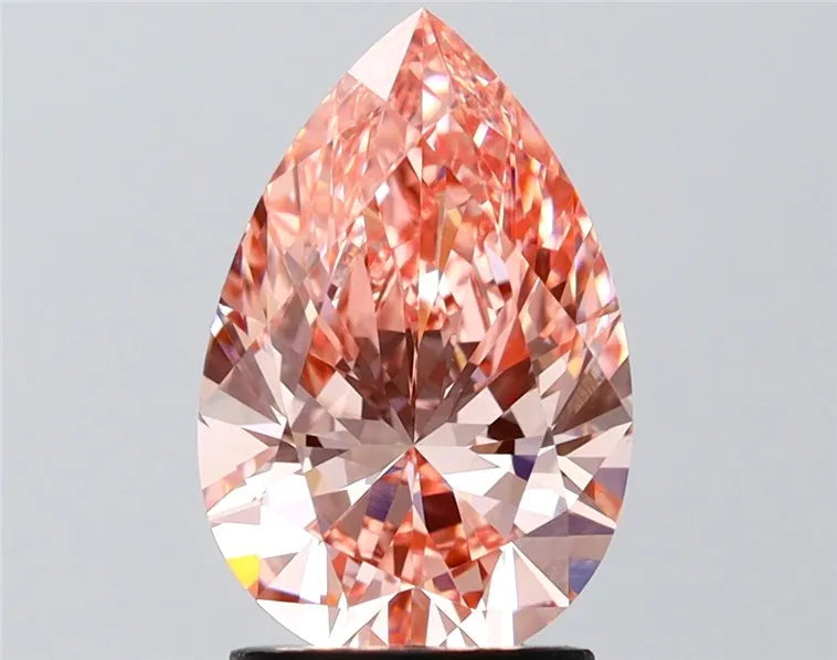 2.60ct Pear Lab Grown Diamond (Colour Fancy Vivid Pink, Clarity VVS2, IGI Certified)