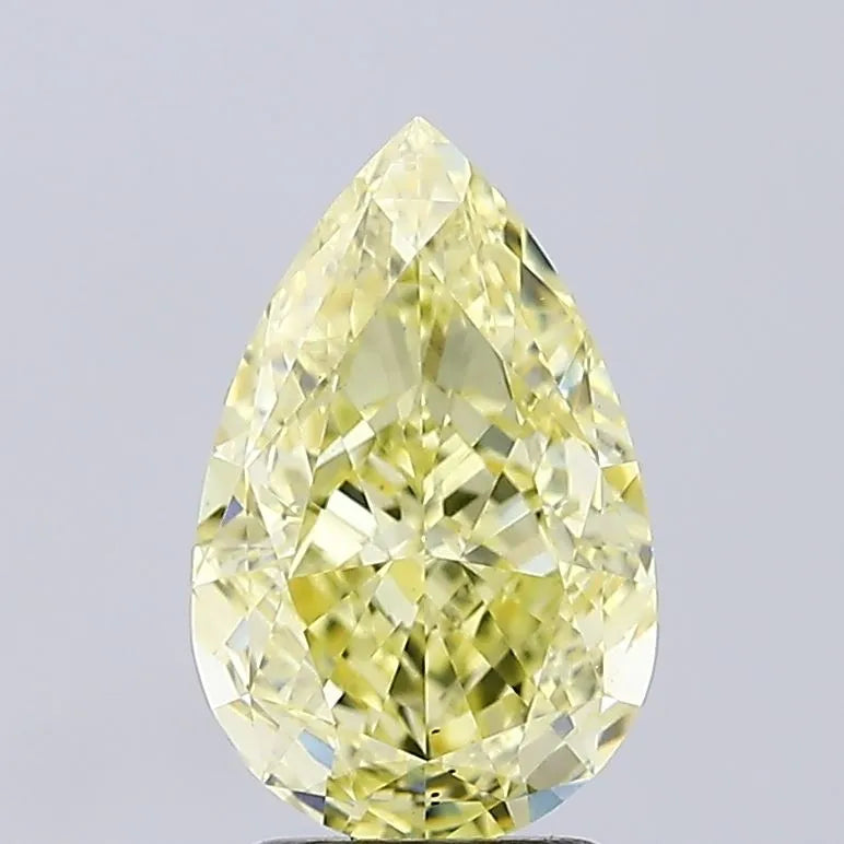 2.60ct Pear Lab Grown Diamond (Colour Fancy Vivid Yellow, Clarity VS1, IGI Certified)
