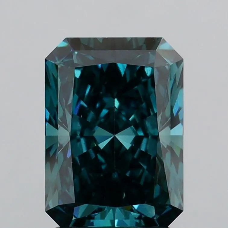 2.60ct Radiant Lab Grown Diamond (Colour Fancy Deep Green Blue, Clarity VS1, IGI Certified)