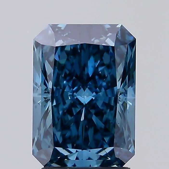 2.60ct Radiant Lab Grown Diamond (Colour Fancy Vivid Blue, Clarity VS2, IGI Certified)