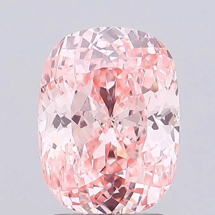 2.61ct Cushion Lab Grown Diamond (Colour Fancy Vivid Pink, Clarity VVS2, IGI Certified)