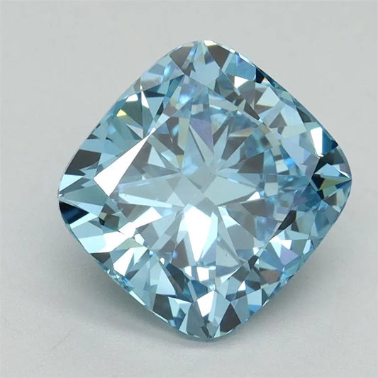 2.61ct Cushion brilliant Lab Grown Diamond (Colour Fancy Vivid Blue, Clarity VS2, IGI Certified)