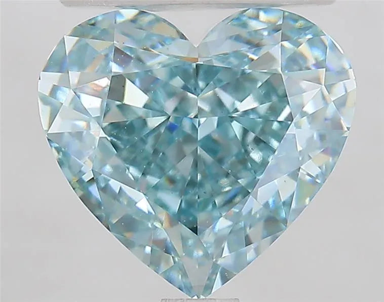 2.61ct Heart Lab Grown Diamond (Colour Fancy Intense Greenish Blue, Clarity VS1, IGI Certified)