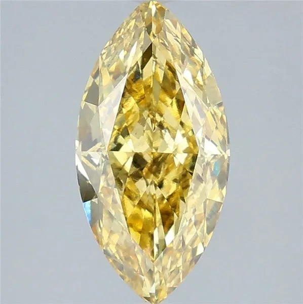 2.61ct Marquise Lab Grown Diamond (Colour Fancy Vivid Yellow, Clarity SI1, IGI Certified)