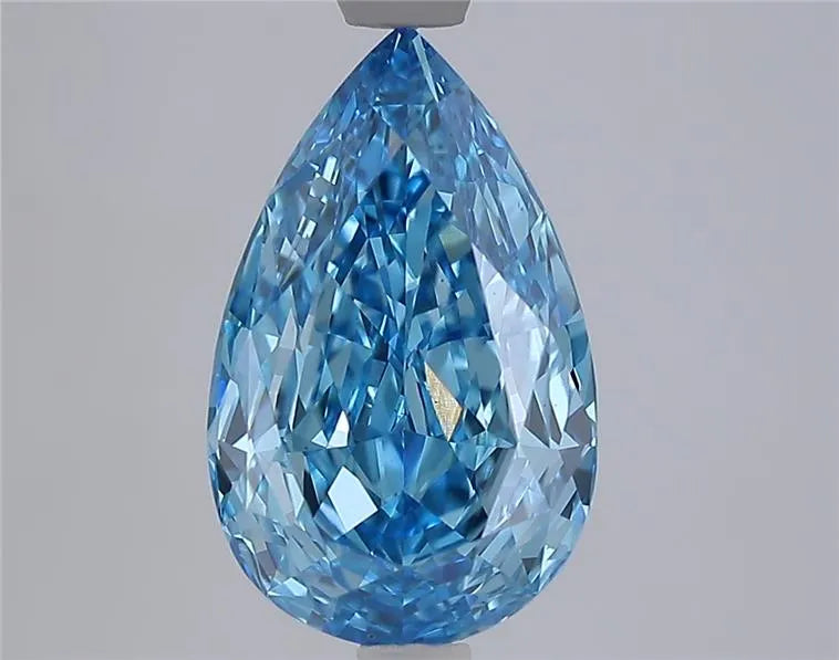 2.61ct Pear Lab Grown Diamond (Colour Fancy Vivid Blue, Clarity VS1, IGI Certified)