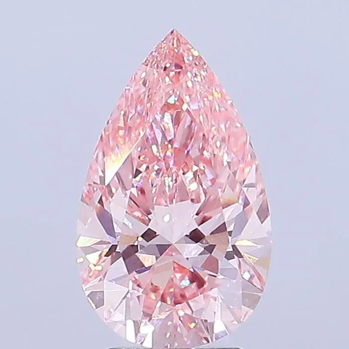 2.62ct Pear Lab Grown Diamond (Colour Fancy Vivid Pink, Clarity VS1, IGI Certified)