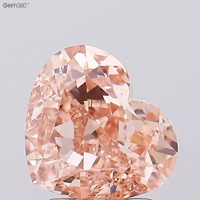 2.63ct Heart Lab Grown Diamond (Colour Fancy Brown Orange, Clarity VS1, IGI Certified)