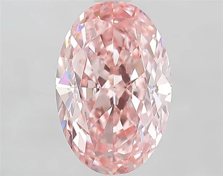 2.63ct Oval Lab Grown Diamond (Colour Fancy Vivid Pink, Clarity VVS2, IGI Certified)