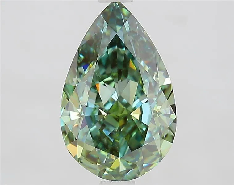 2.63ct Pear Lab Grown Diamond (Colour Fancy Intense Blueish Green, Clarity VVS2, IGI Certified)