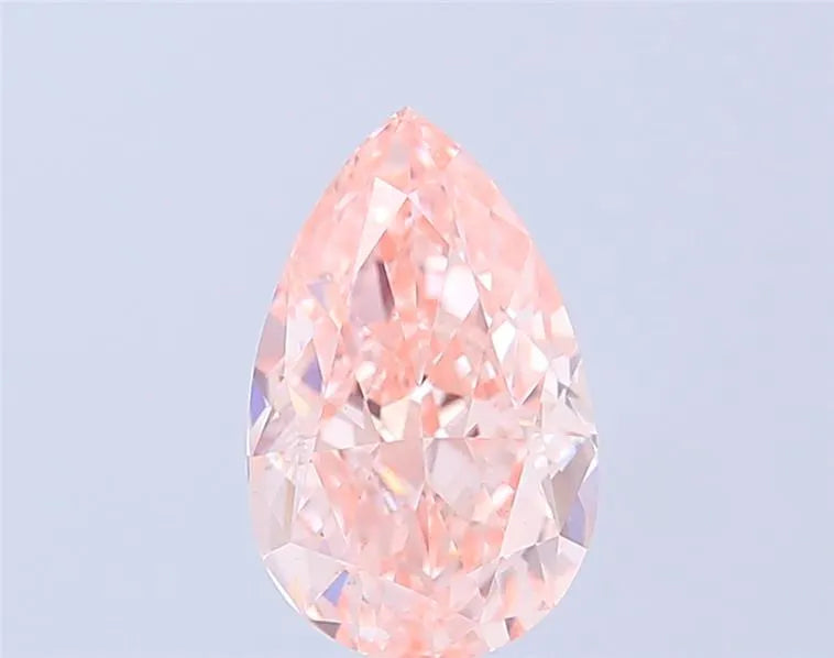 2.63ct Pear Lab Grown Diamond (Colour Fancy Orangey Pink, Clarity VS1, IGI Certified)