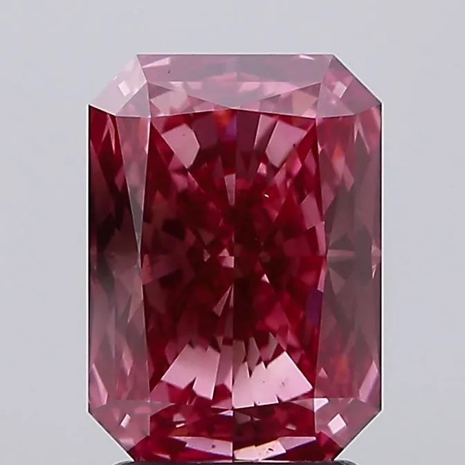 2.63ct Radiant Lab Grown Diamond (Colour Fancy Vivid Pink, Clarity SI1, IGI Certified)