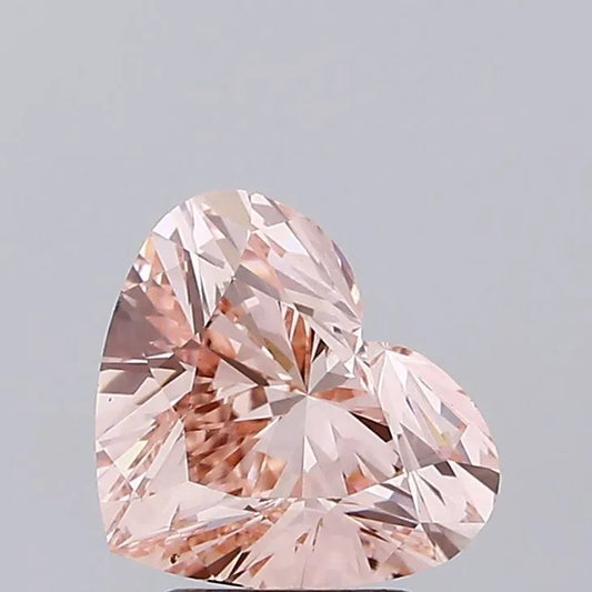 2.64ct Heart Lab Grown Diamond (Colour Fancy Pink, Clarity VVS2, IGI Certified)