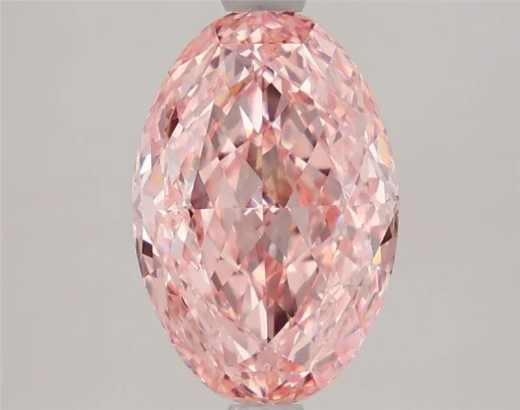 2.64ct Oval Lab Grown Diamond (Colour Fancy Vivid Pink, Clarity VVS2, IGI Certified)