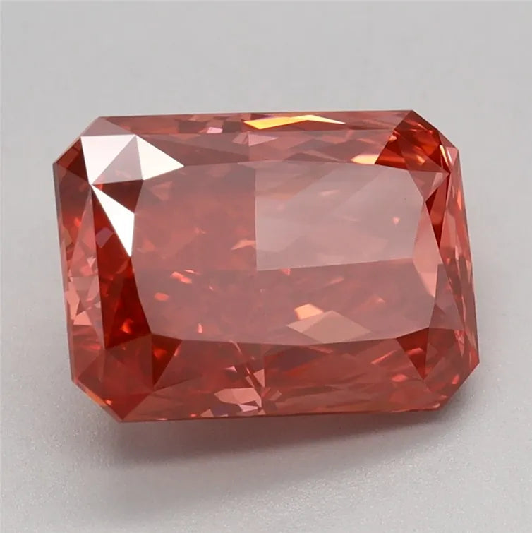 2.64ct Radiant Lab Grown Diamond (Colour Fancy Vivid Red, Clarity VS2, IGI Certified)