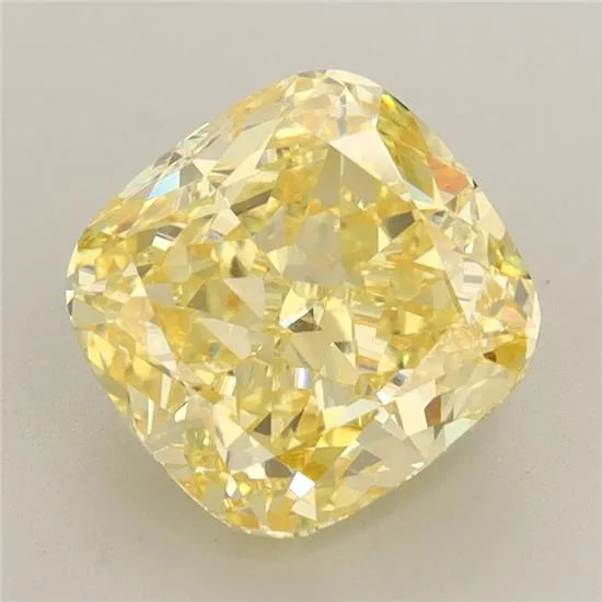 2.65ct Cushion brilliant Lab Grown Diamond (Colour Fancy Vivid Yellow, Clarity VS1, IGI Certified)