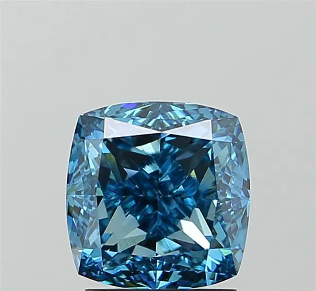 2.65ct Cushion modified Lab Grown Diamond (Colour Fancy Vivid Blue, Clarity VVS2, IGI Certified)