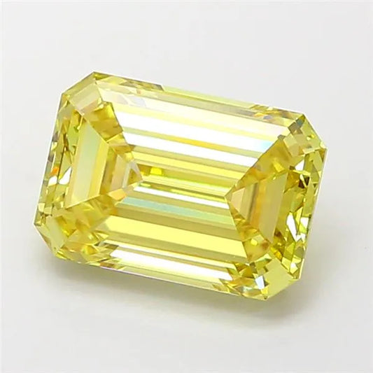 2.65ct Emerald Lab Grown Diamond (Colour Fancy Intense Yellow, Clarity VVS2, IGI Certified)