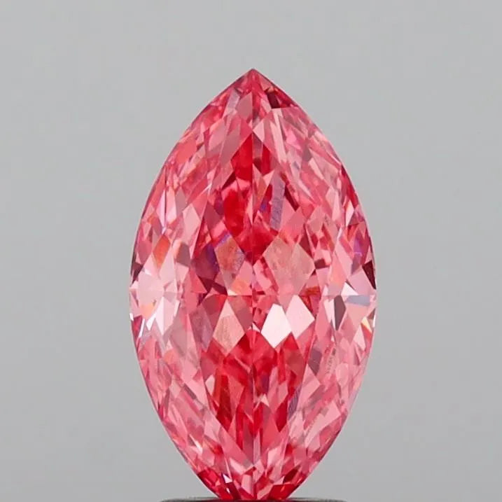 2.65ct Marquise Lab Grown Diamond (Colour Fancy Vivid Pink, Clarity VS1, IGI Certified)